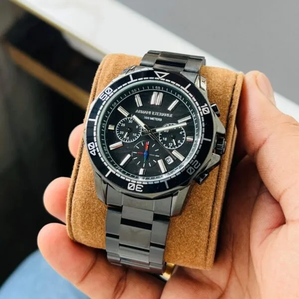 Armani Exchange Spencer Chrono Black Dial 44mm