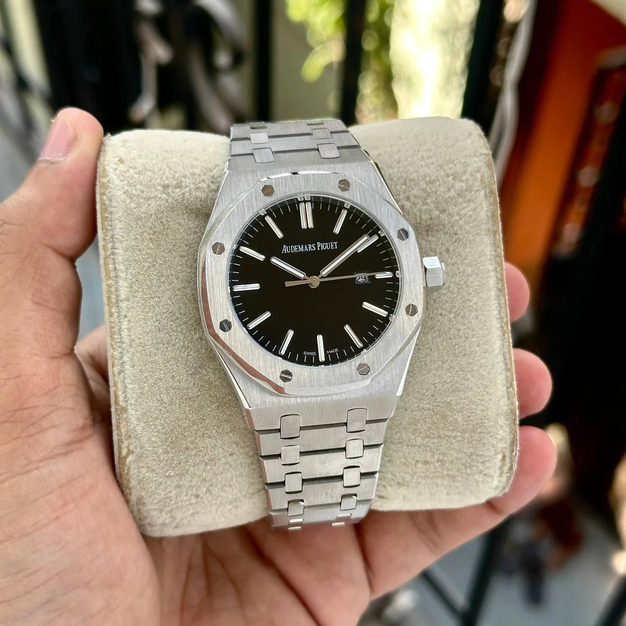 Audemars Piguet Royal Oak Black Dial Semi Eta