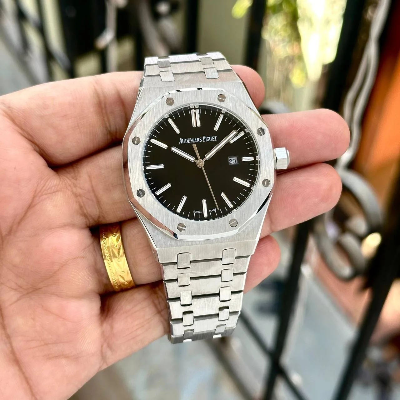 Audemars Piguet Royal Oak Black Dial Semi Eta