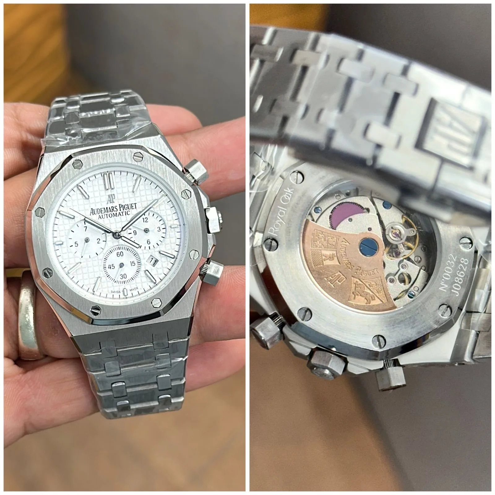 Audemars Piguet Royal Oak Chronograph White Dial Diamond