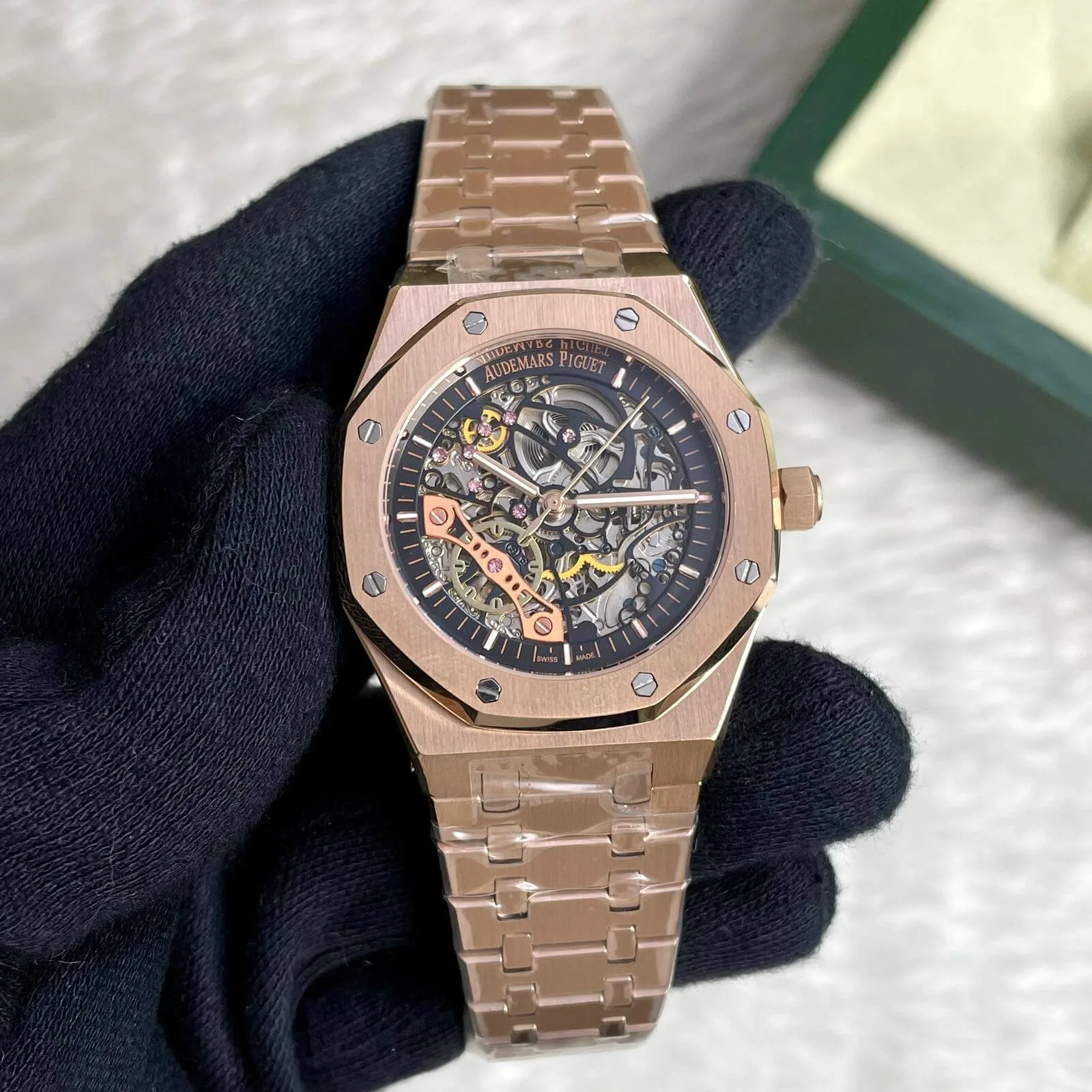 Audemars Piguet Royal Oak Double Balance Rosegold Diamond Bezel