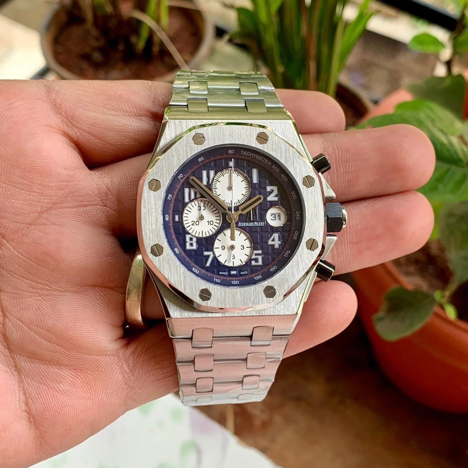 Audemars Piguet Royal Oak Offshore Chrono Silver Blue