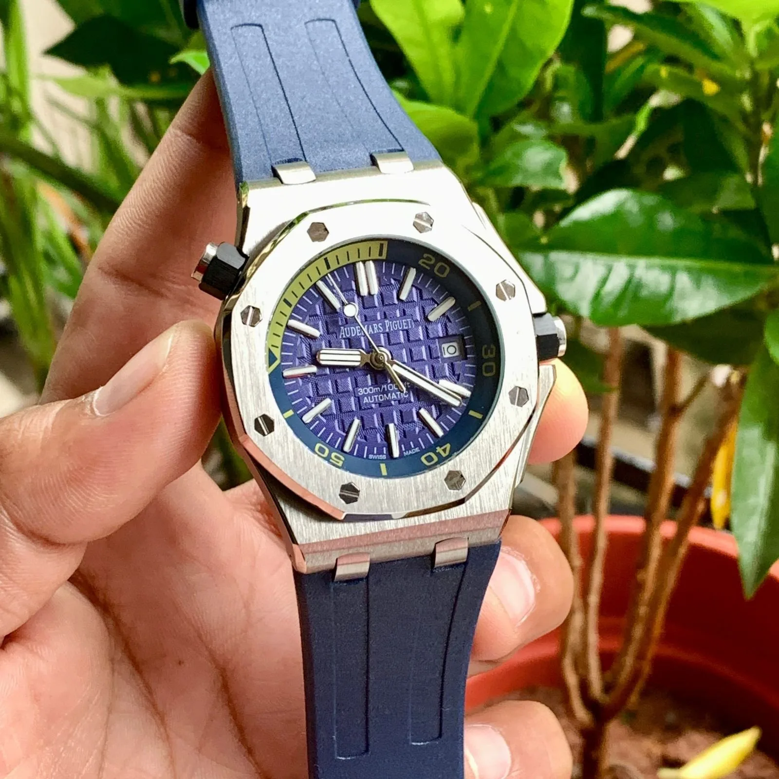 Audemars Piguet Royal Oak Offshore Chronograph Silver Blue Quartz