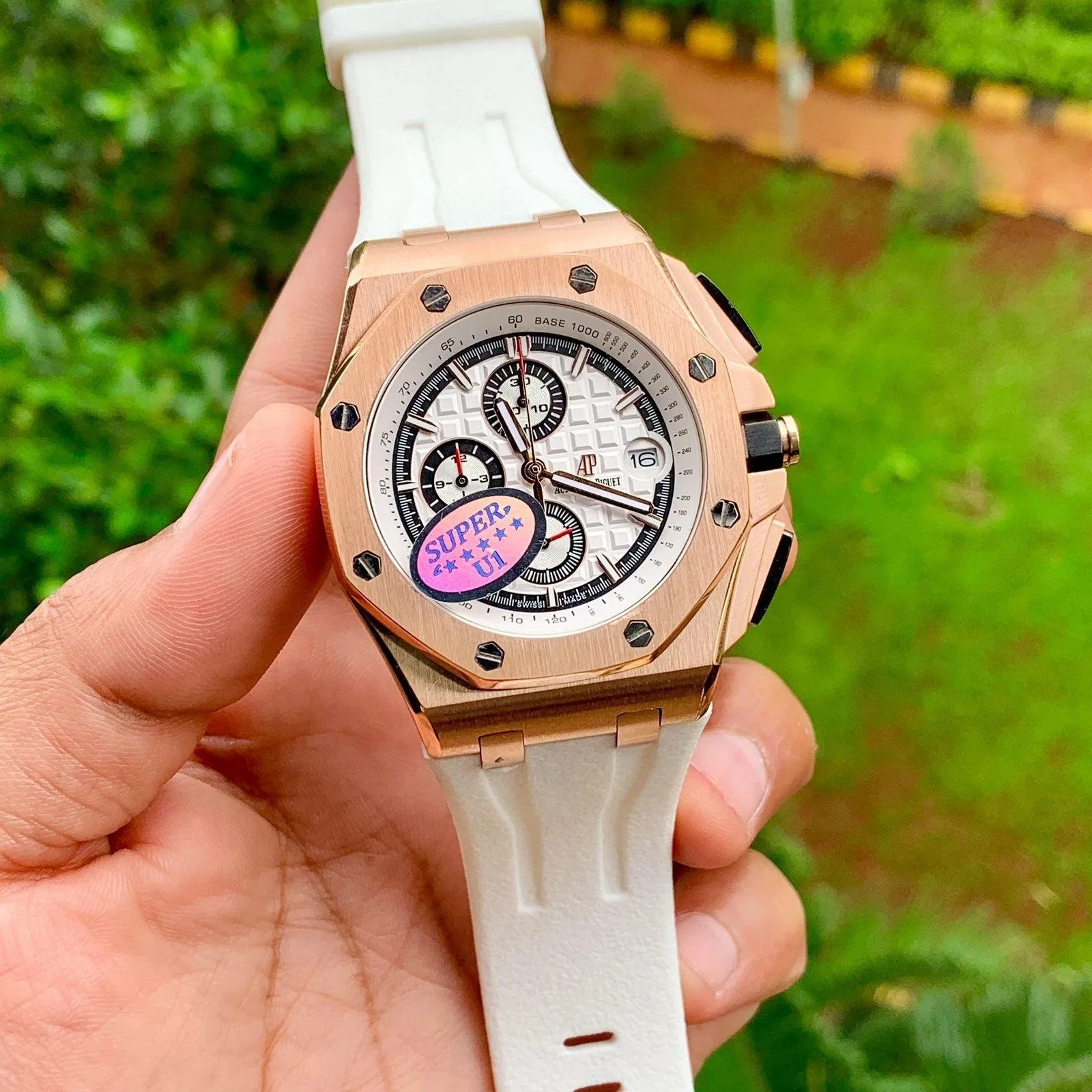 Audemars Piguet Royal Oak Offshore Rose Gold White Quartz