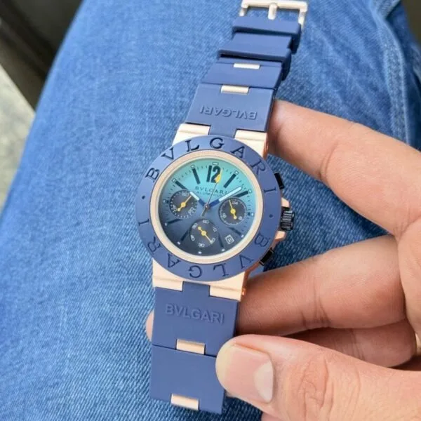 Bvlgari Aluminium Chronograph in Blue