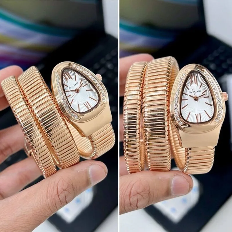 Bvlgari Serpenti Spiga Rose Gold White Dial 35mm