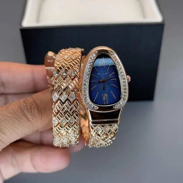 Bvlgari Snake Oval Blue Dial 36mm