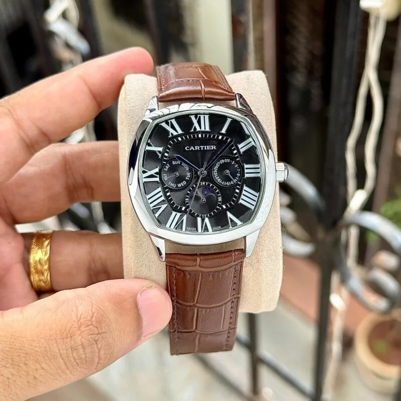 Cartier Drive Moon Black Roman Dial Watch