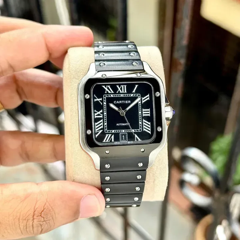 Cartier Santos De Cartier Black Automatic Watch