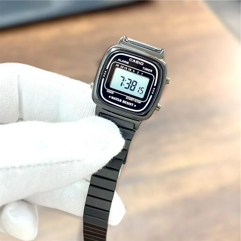 Casio Digital Vintage Black Timepiece