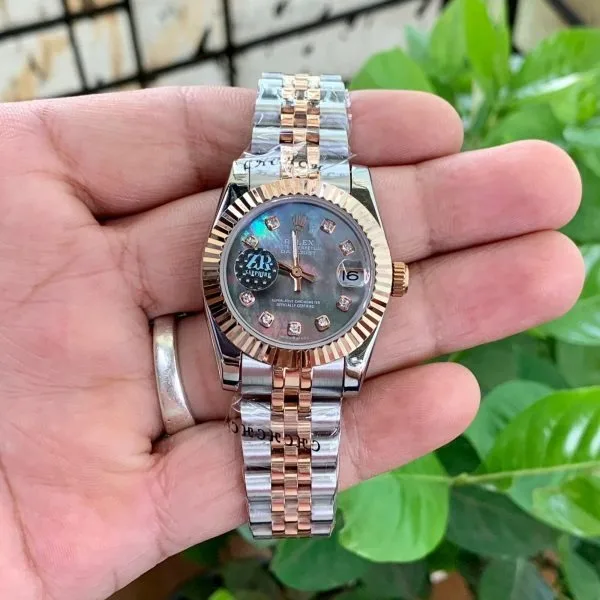DateJust RG Silver Diamond Figure Rolex