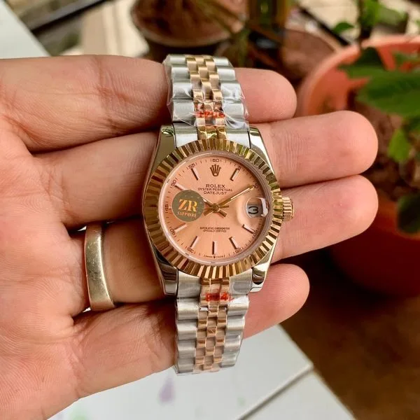 DateJust Rose Dial Fluted Bezel 33MM Rolex