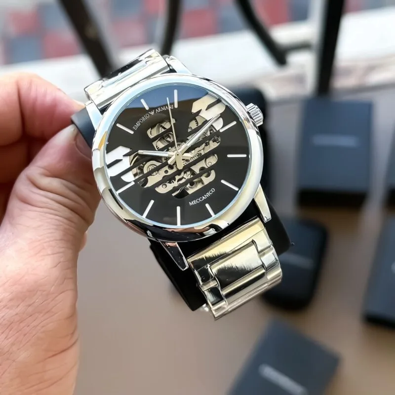 Emporio Armani Meccanico Silver  Watch