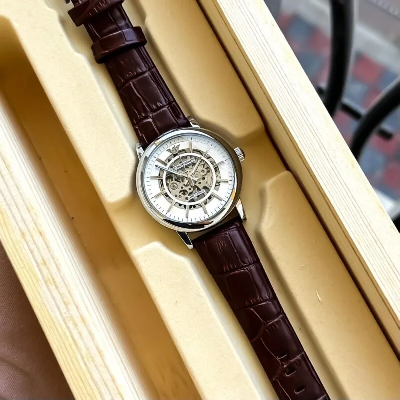 Emporio Armani Meccanico Skeleton White