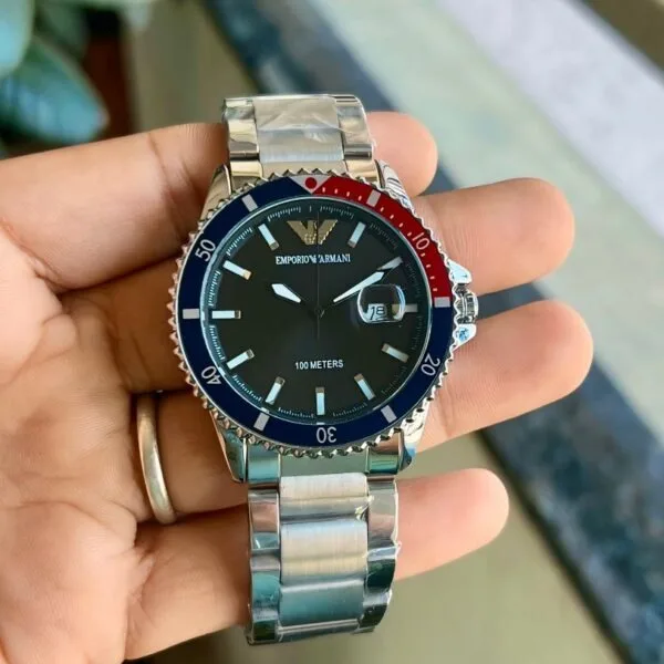 Emporio Armani Pepsi Black Dial  Watch