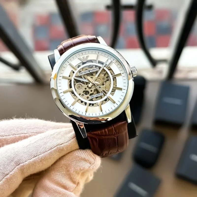 Emporio Armani Skeleton White Dial