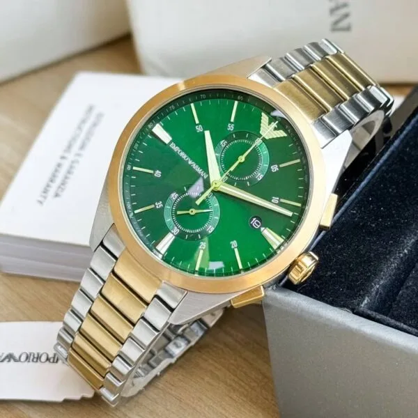 Emporio Armani Two Tone Green Dial