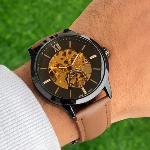 Fossil Brown Skeleton Dial  Watch