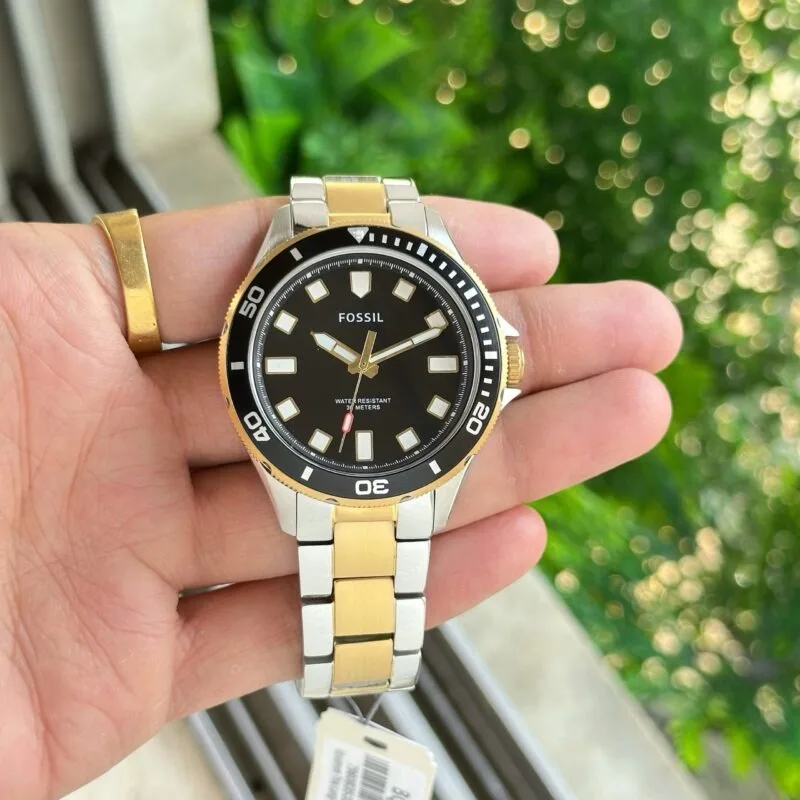 Fossil Dalton BQ2885 Two Tone Black Dial