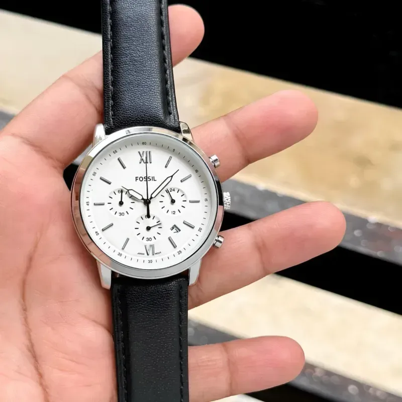 Fossil FS5380 Neutra Chronograph White Dial