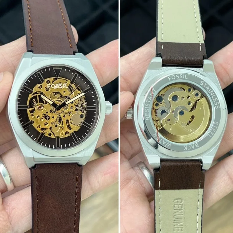 Fossil FSA Mechanical Silver Black