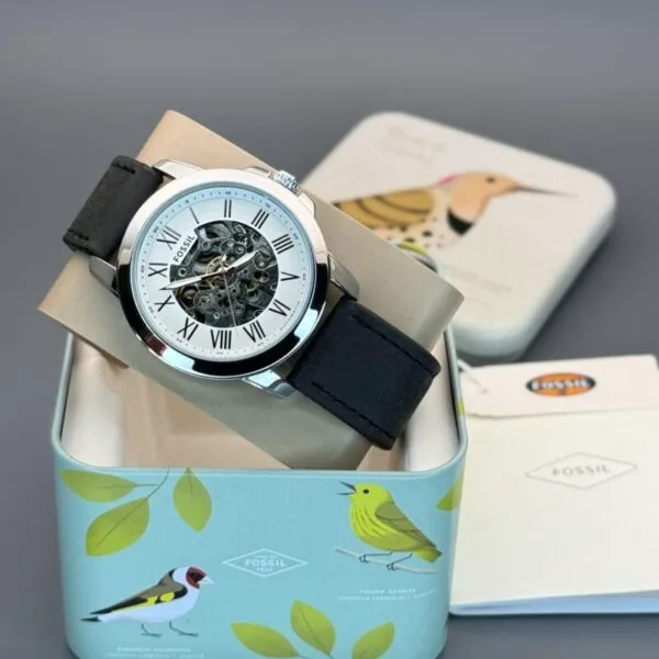 Fossil FSA Skeleton White Dial  Watch