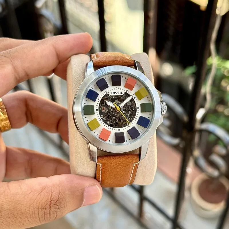 Fossil Grant Multicolour Skeleton Dial