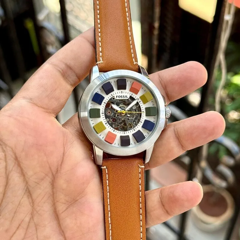 Fossil Grant Multicolour Skeleton Dial