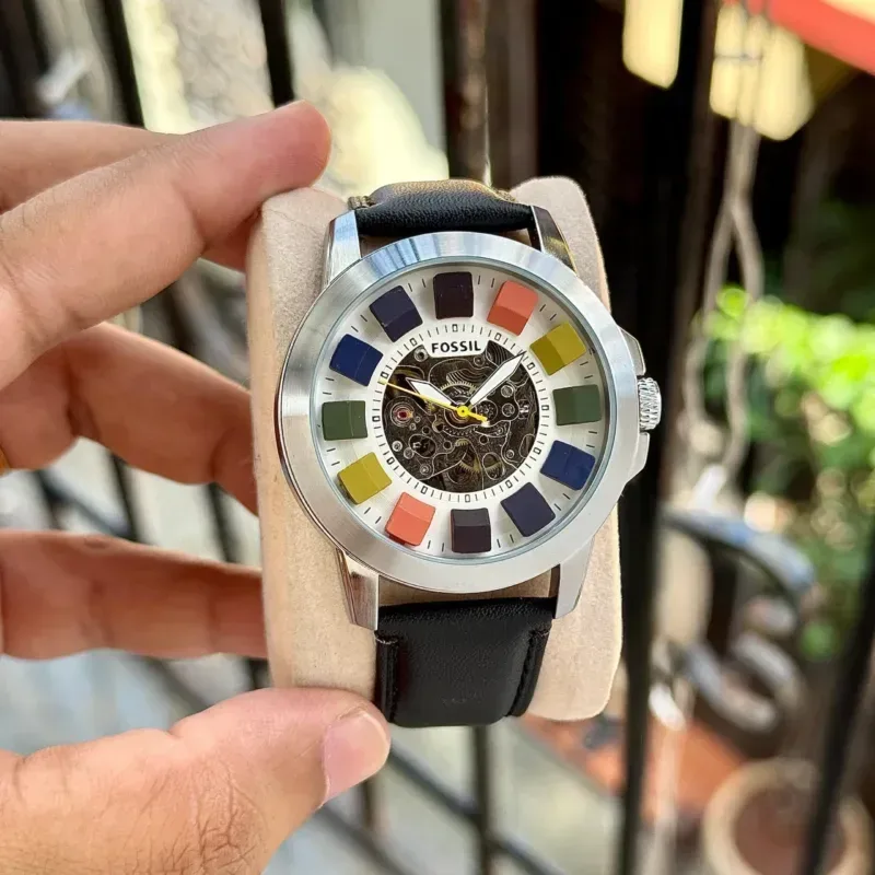 Fossil Grant Multicolour Skeleton Dial