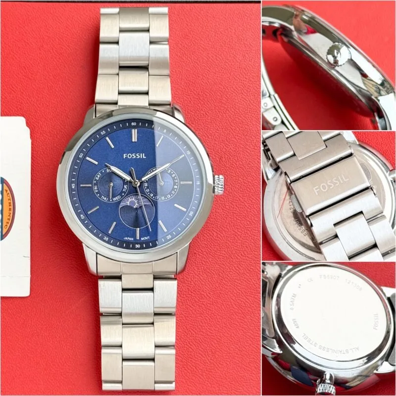 Fossil Grant Silver Blue Chronograph