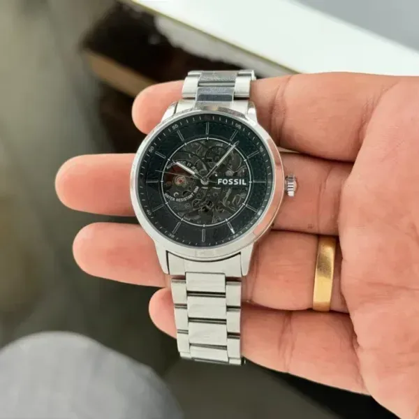 Fossil Heritage Black Skeleton Dial