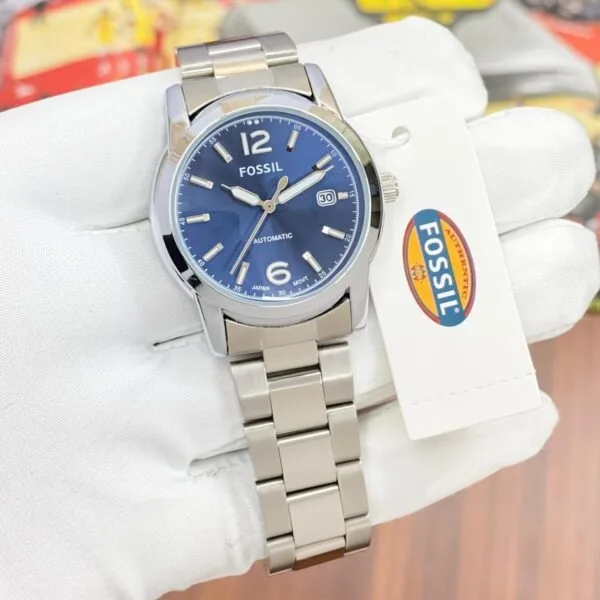 Fossil Heritage Silver Blue Dial