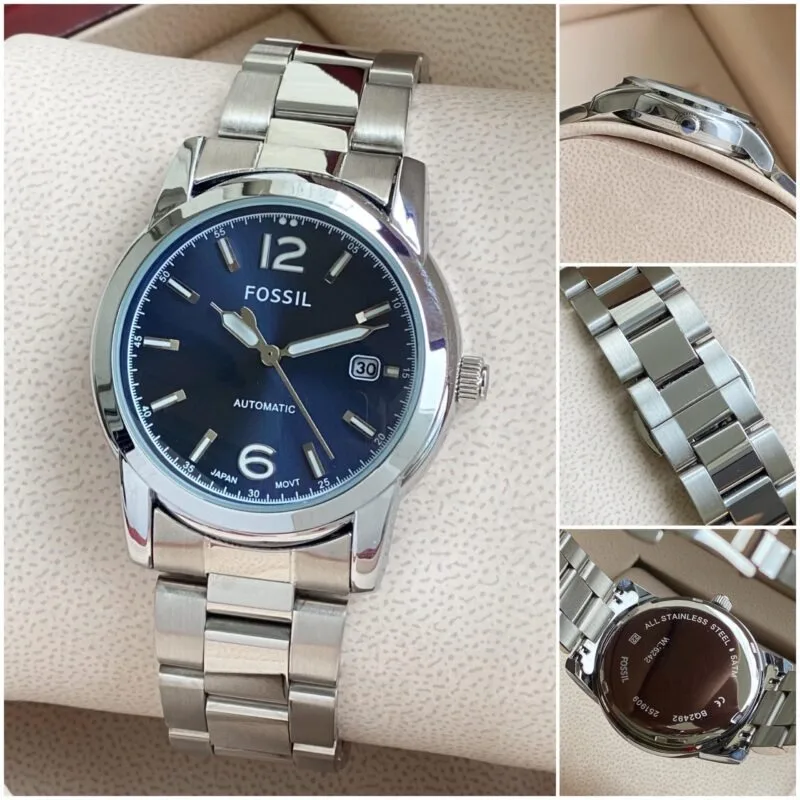 Fossil Heritage Silver Blue Dial