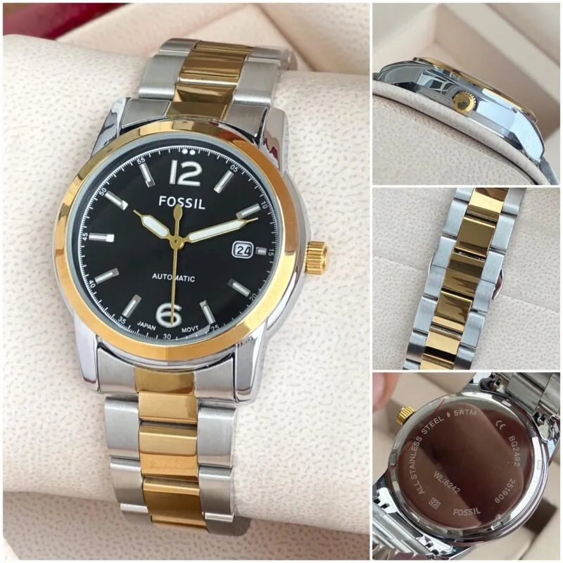 Fossil Heritage Two Tone Black Dial