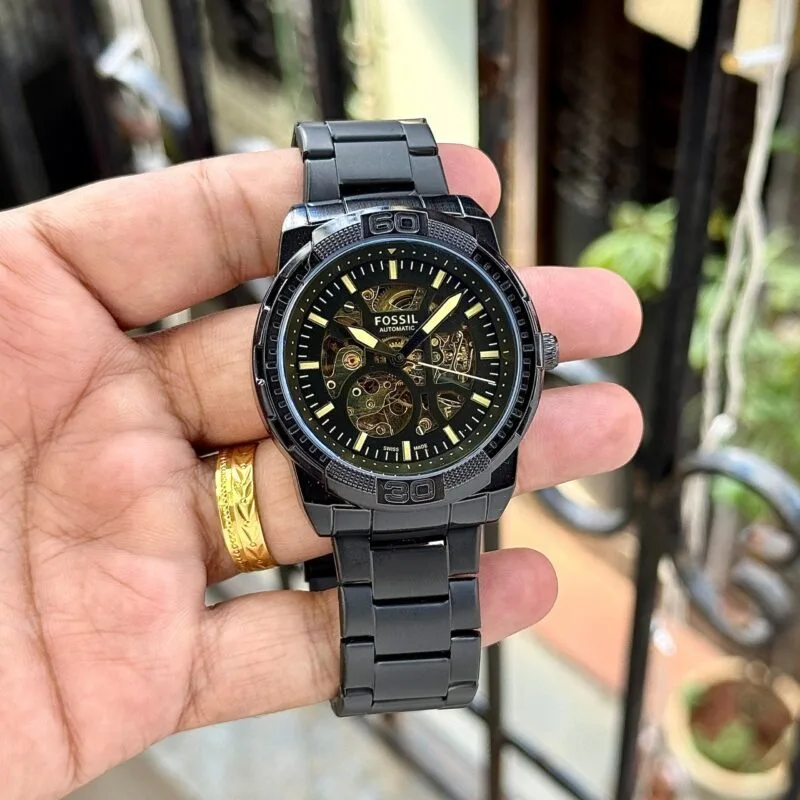 Fossil ME33217 Black Skeleton  Watch