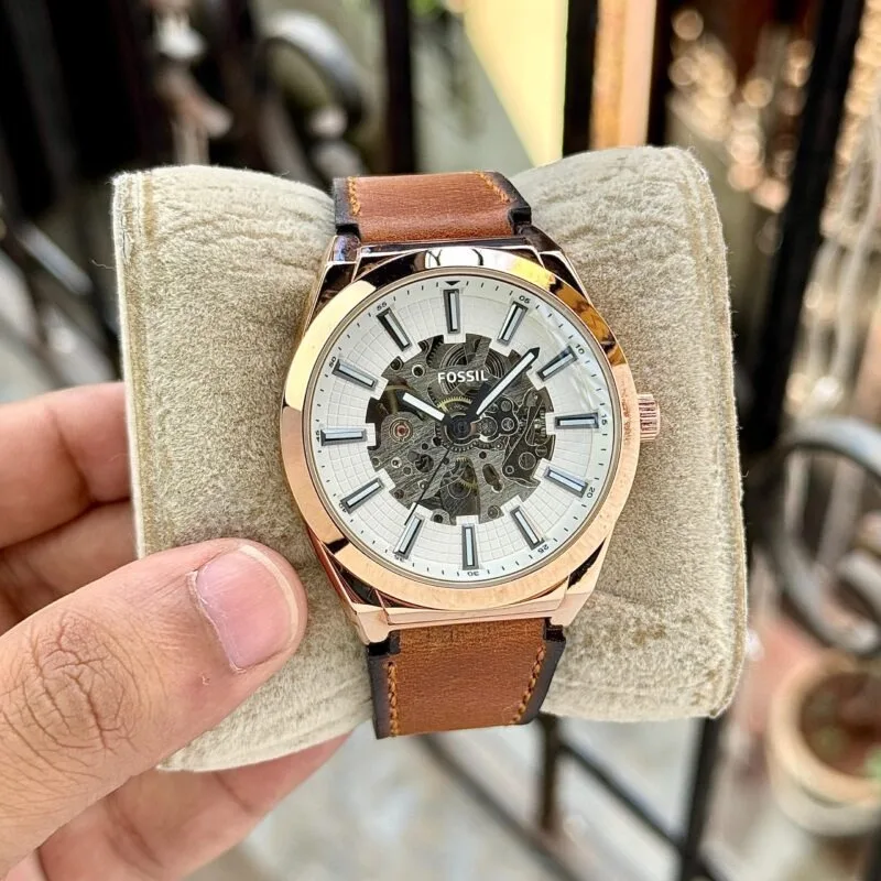Fossil Skeleton White Dial  Watch