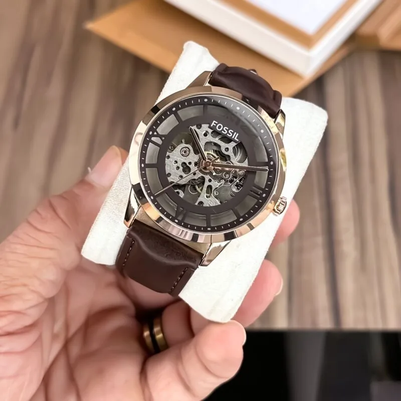 Fossil Townsman Black Skeleton Watch