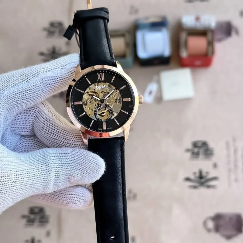 Fossil Townsman ME3154 Black Skeleton Dial