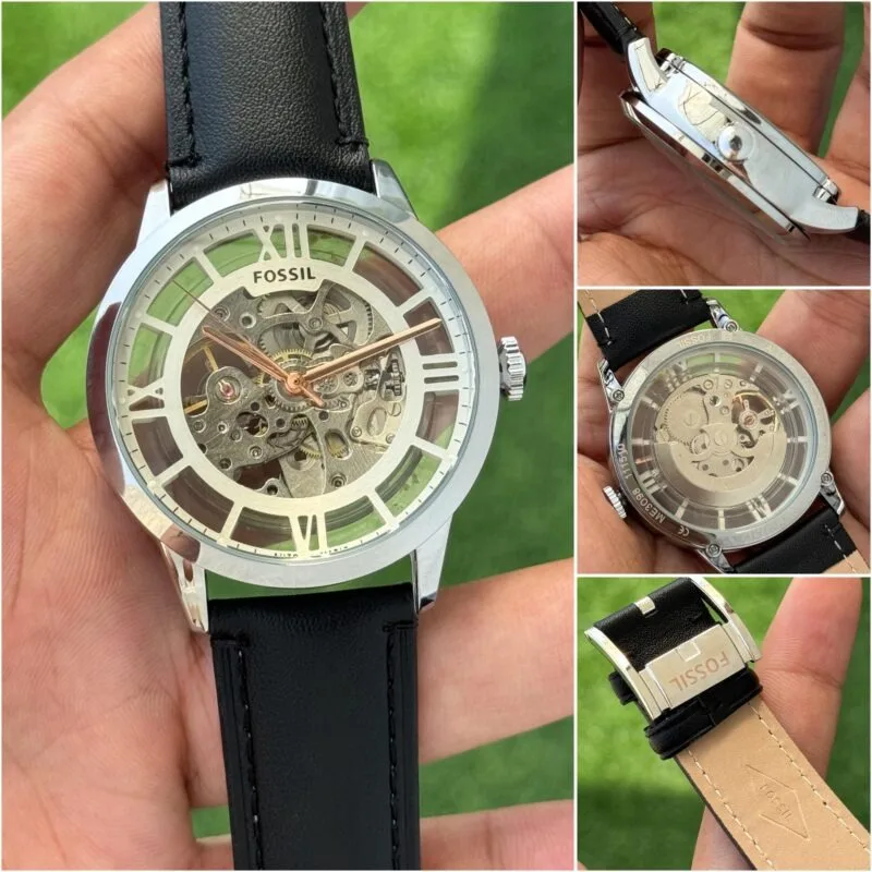 Fossil Townsman Silver White Skeleton Watch
