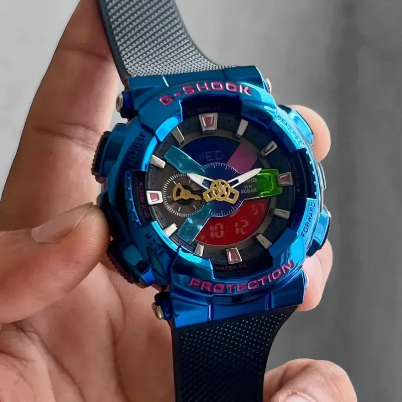 G Shock GM-110-MF-1A Stainless Steel Blue G-Shock