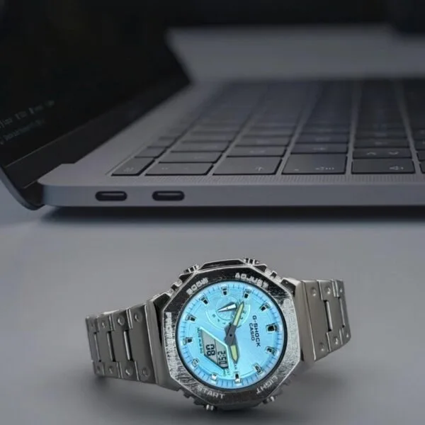 G Shock GM-2100D Silver Ice Blue G-Shock