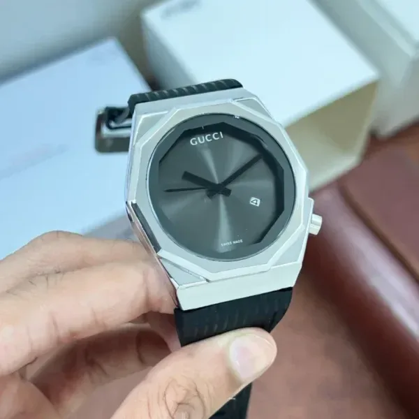 Gucci G-Timeless Hexagon Grey Dial Watch