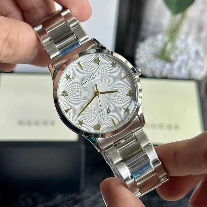 Gucci Silver Dial Stainless Steel Timepiece