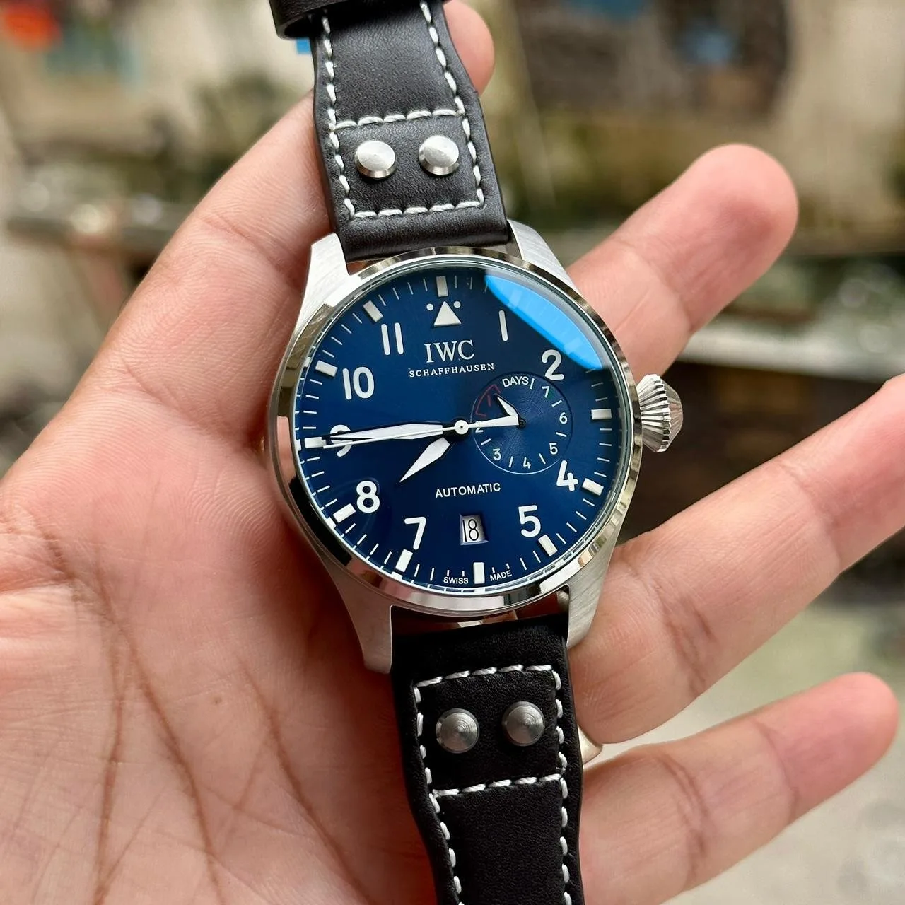 IWC Big Pilot Heritage Blue Silver Dial IWC Schaffhausen