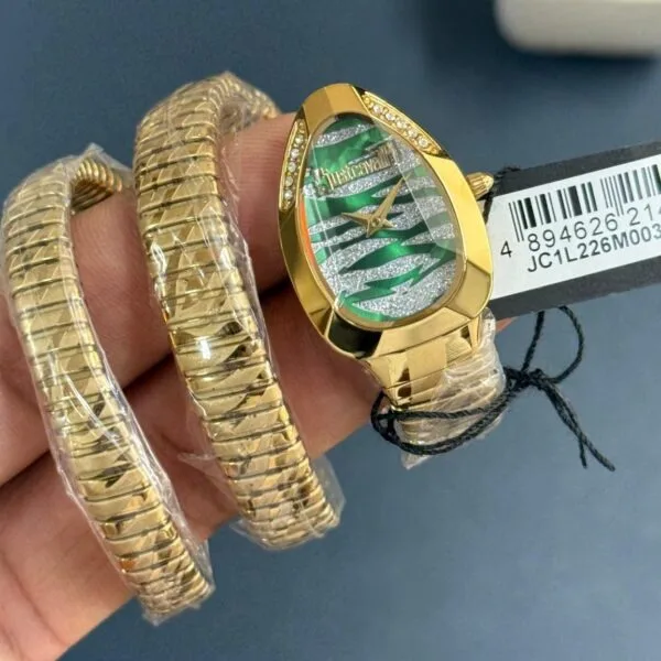 Just Cavalli Serpente Taglio Green Dial Quartz