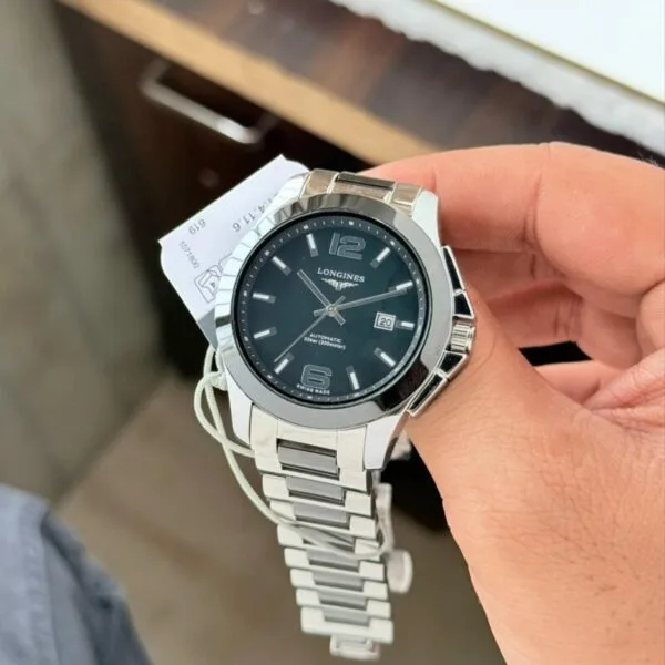 Longines Conquest Black Dial Ceramic