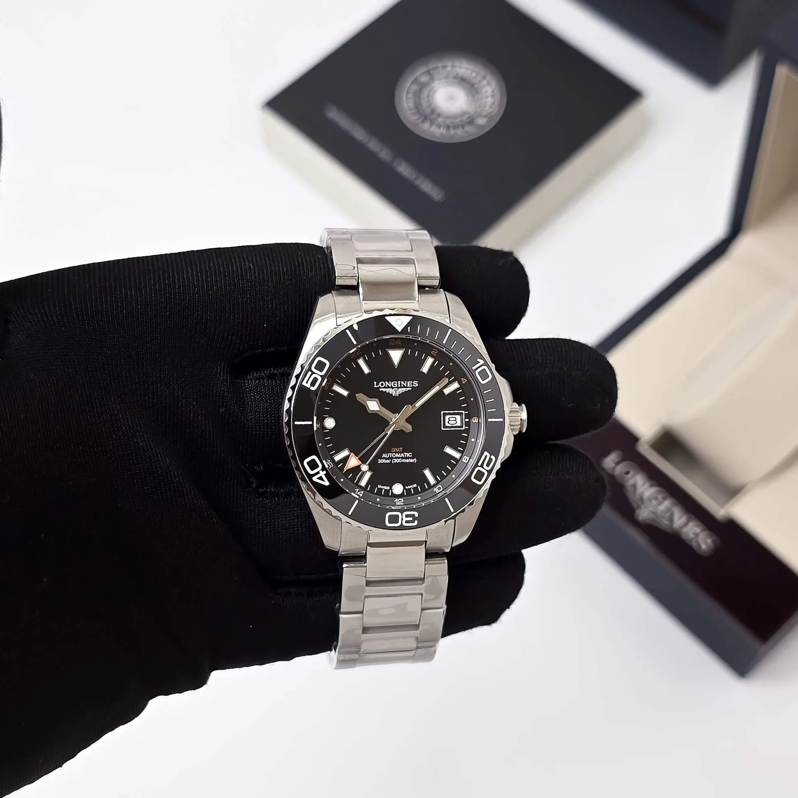 Longines HydroConquest GMT Automatic Black Dial