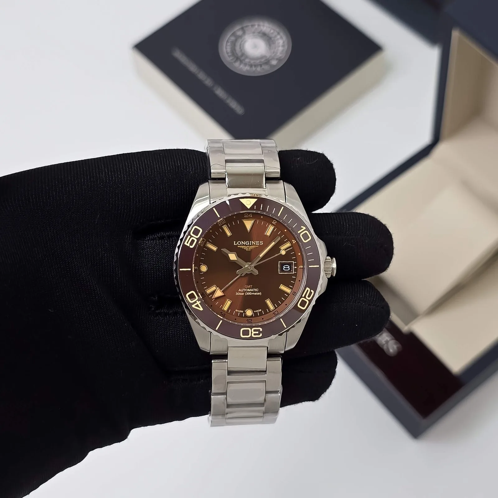 Longines HydroConquest GMT Automatic Brown Dial