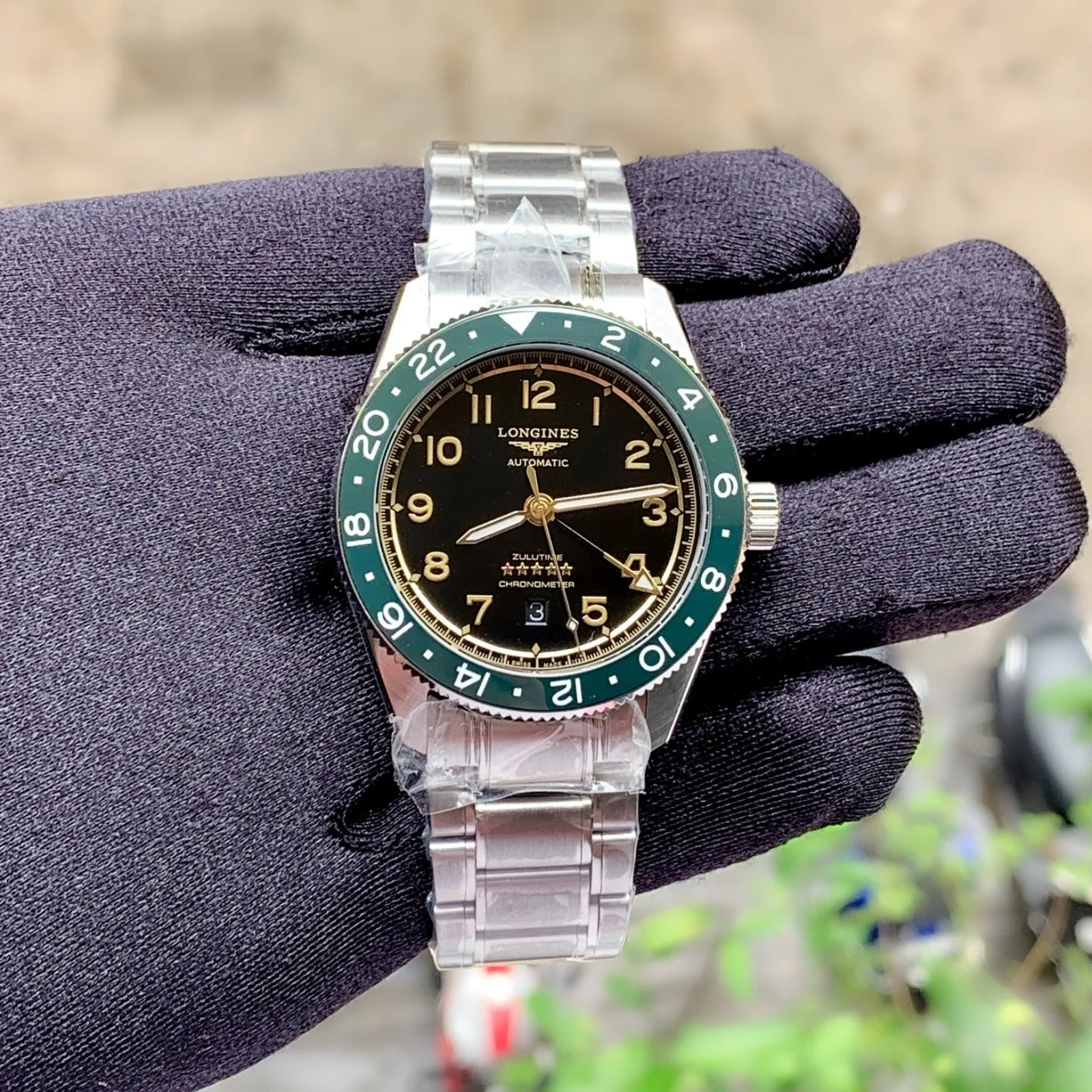 Longines Spirit Zulu Time GMT Green Dial