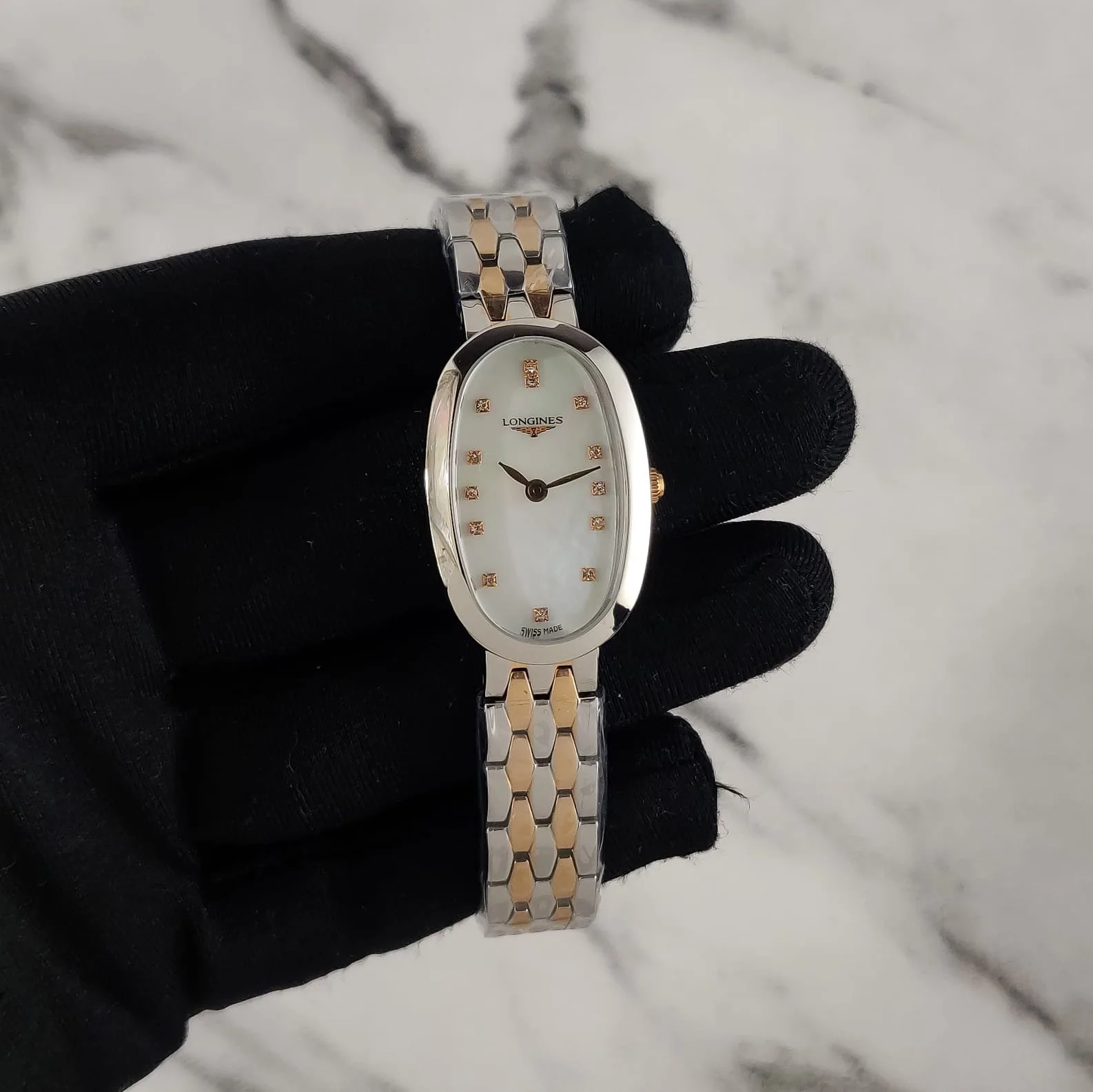 Longines Symphonette Two Tone White Dial Design